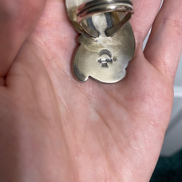 NWOT OOAK Artisan White Buffalo sterling ring - Picture 5 of 6